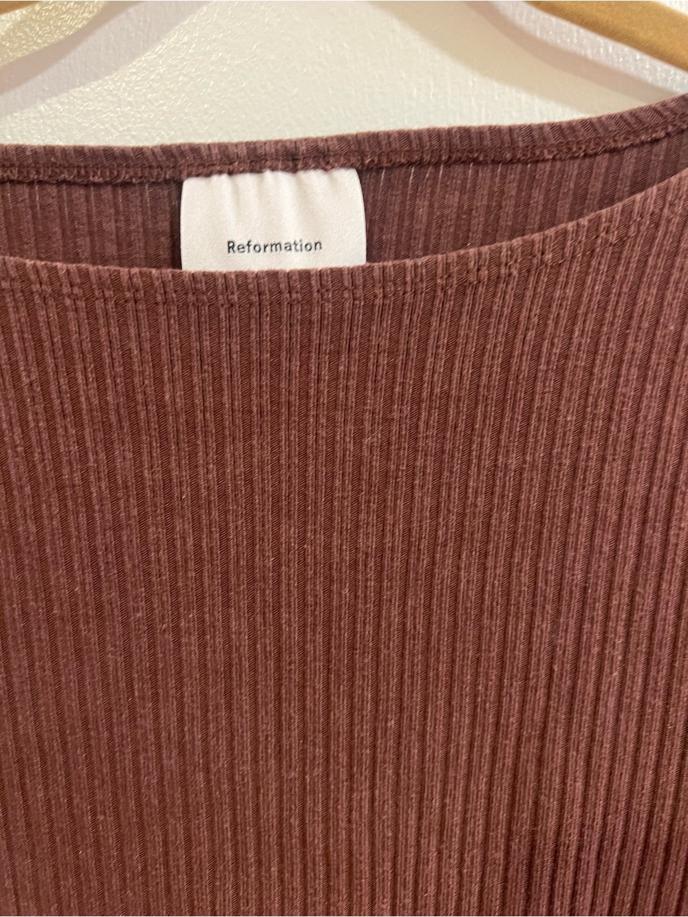 Reformation Ribbed Long-Sleeve Top - Picture 2 of 5